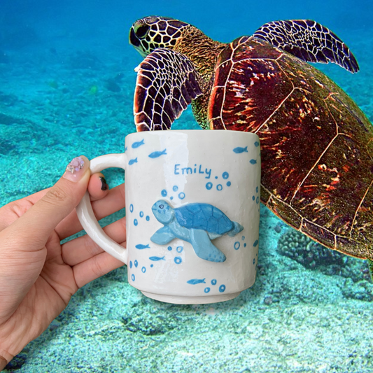 Ocean Friend - Cute Sea Turtle Cup [Customizable Order]